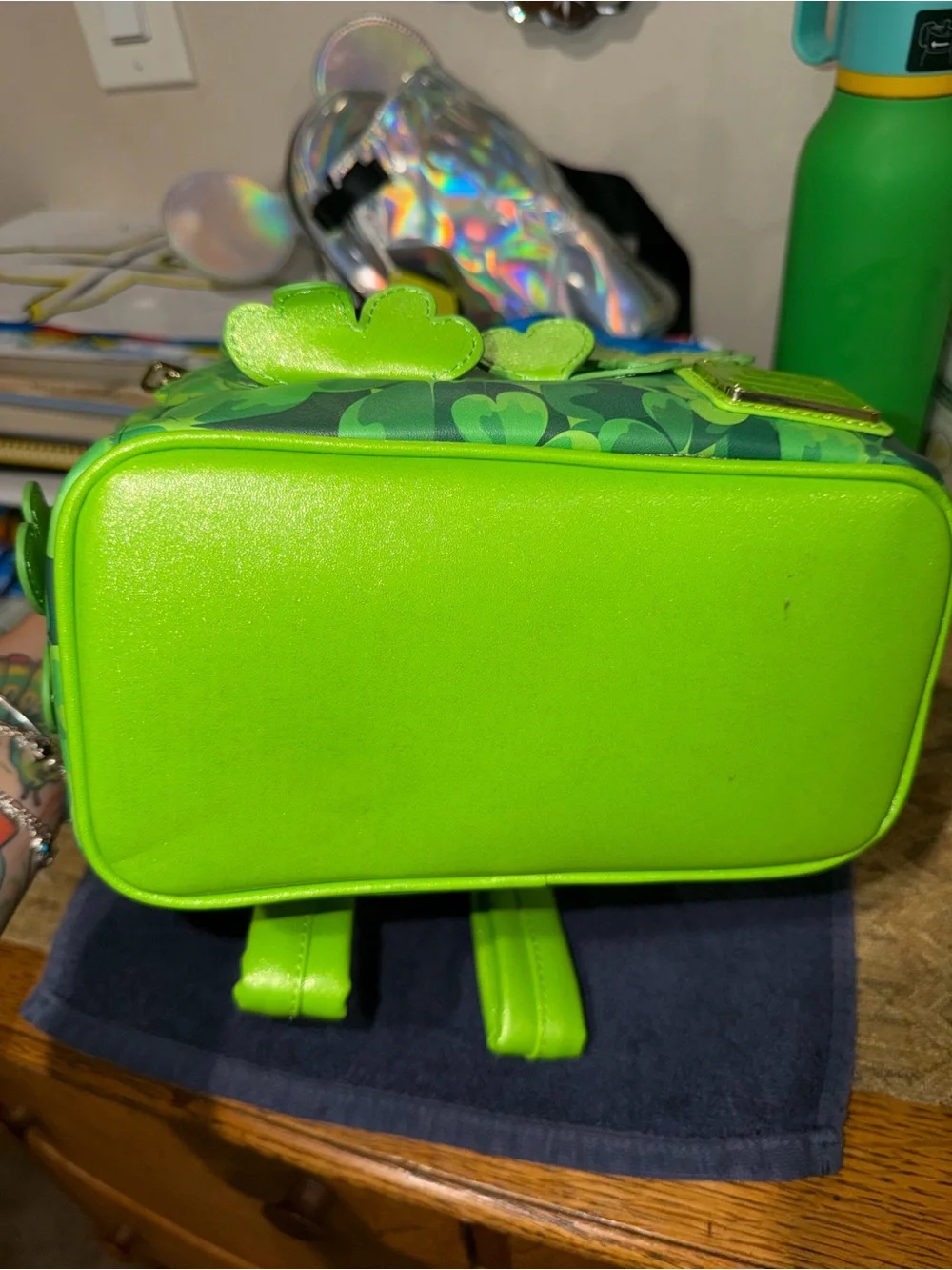 Disney Tinker Bell Green Shamrock Loungefly backpack